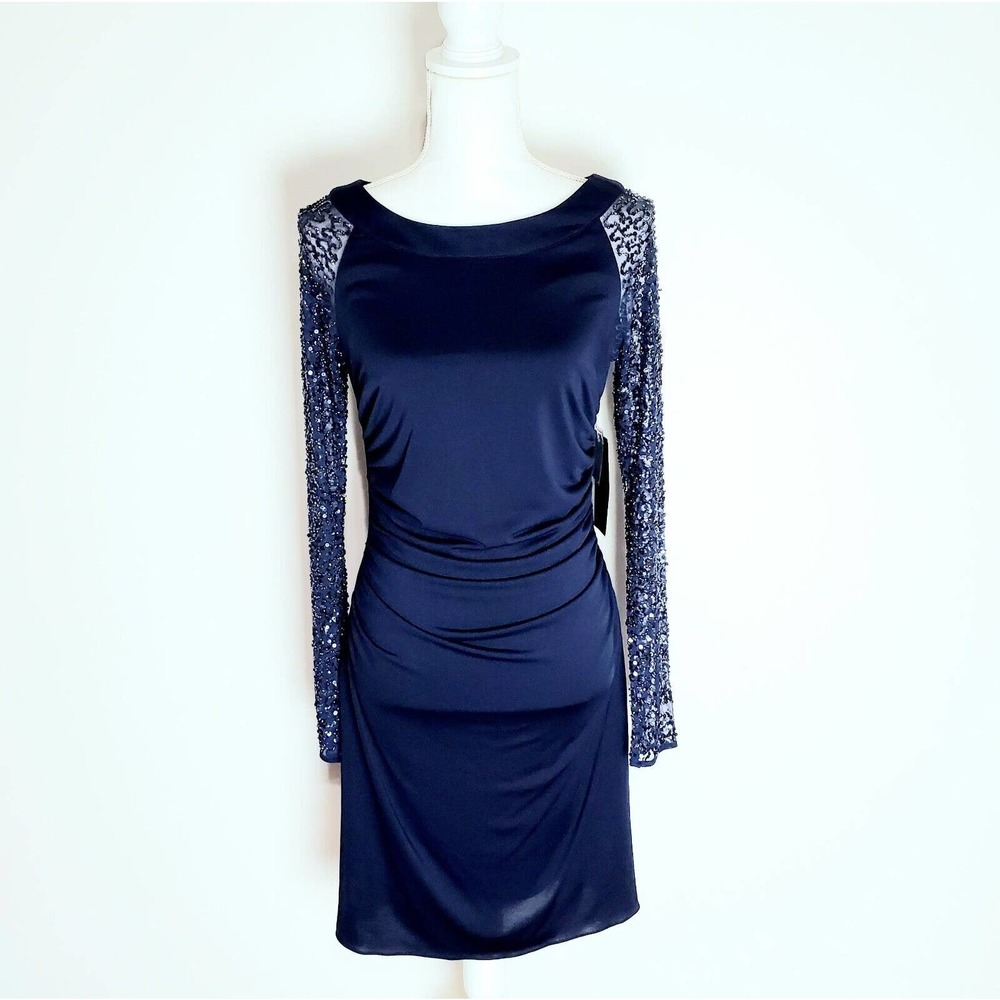 JS Boutique Navy Long Sleeve Dress
